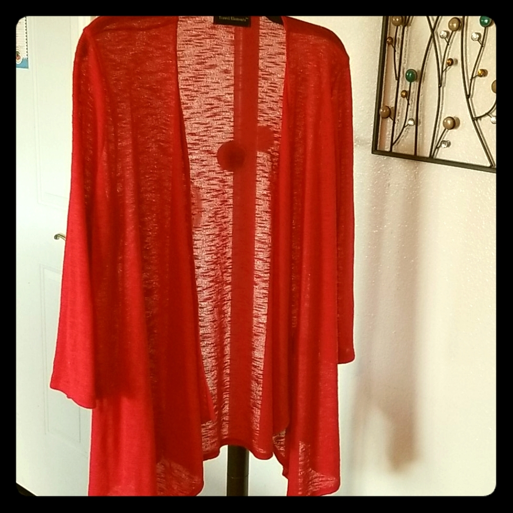 Travel Element open front sheer top